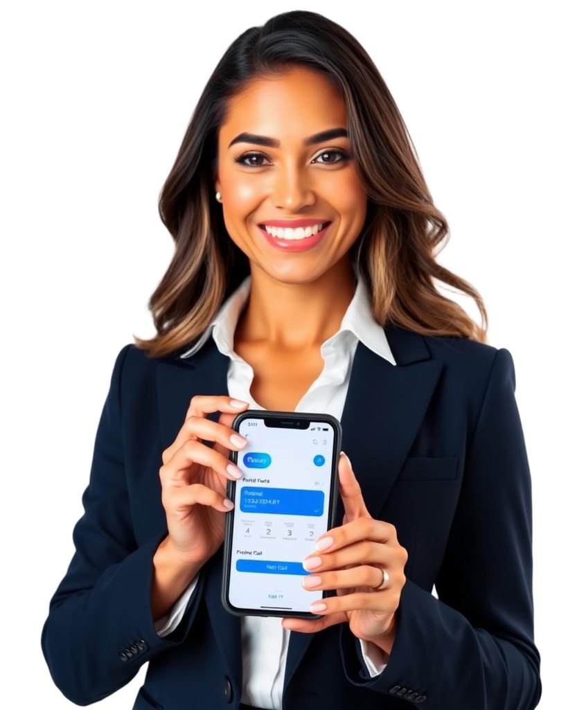 Profissional utilizando a plataforma C11 Fintech no celular